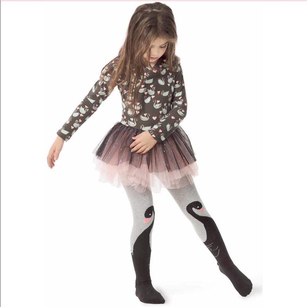 Organic Cotton Cross Over Leotard Swan Dress